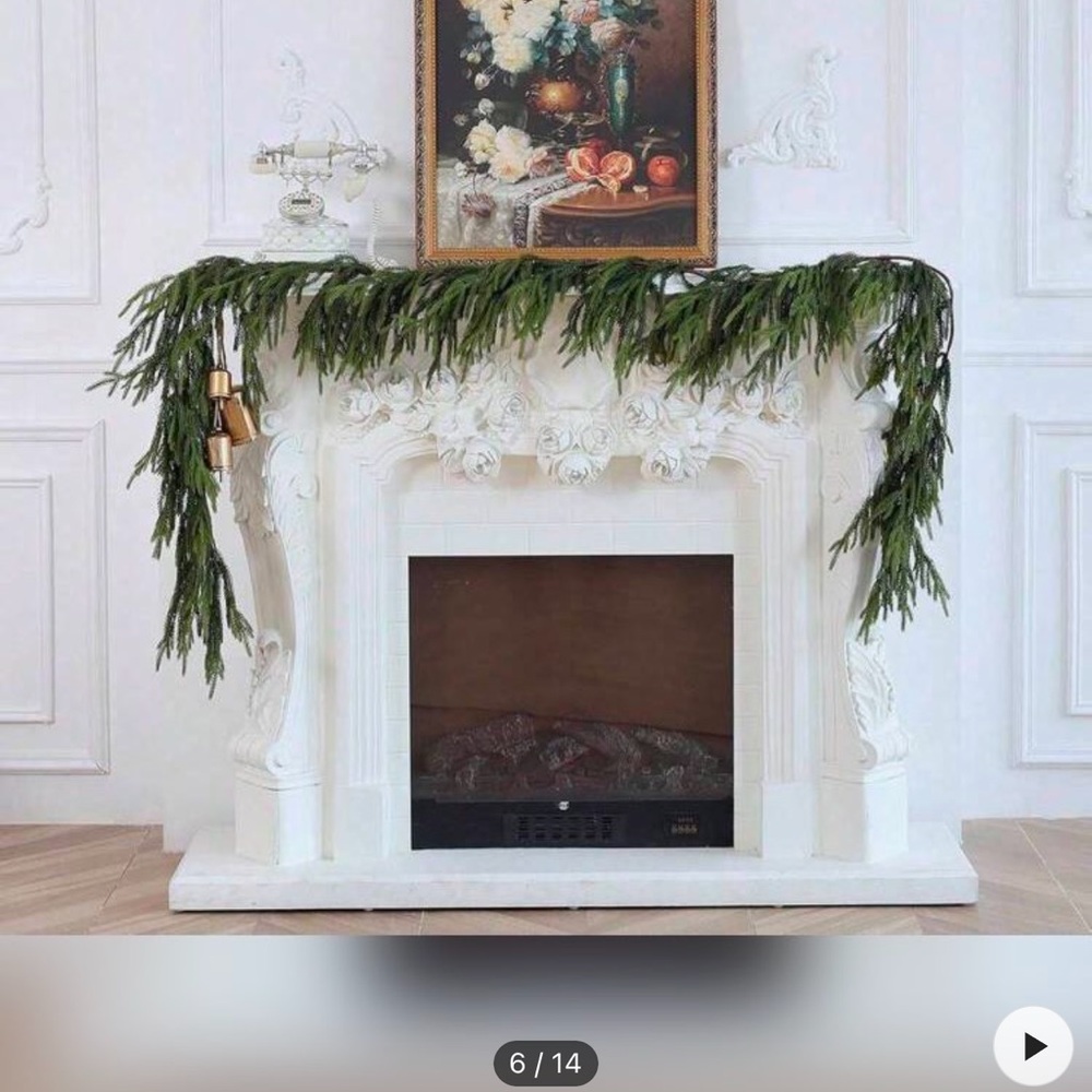 6FT Artificial Norfolk Pine Garlands Winter Pine Green Artificial Greenery